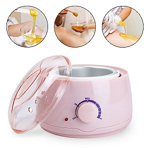 Mini Panela de Cera Quente Elétrica Aquecedor Bivolt, Rosa