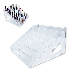 Expositor de Esmaltes Acrílico Transparente 7 Degraus 80un