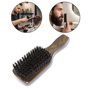 Escova Disfarce Fade Cerdas de Javali Cabelo Barba Madeira