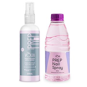 Prep Spray Higienizante Unhas 350ml + Prep Refil 310ml Vòlia