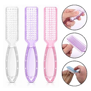 Kit 3 Escovinha Cabo Manicure Pedicure Limpeza Pó Unhas Gel