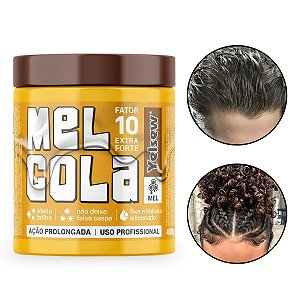 Mel Gel Cola Fixador Extra Forte Efeito Brilho 490g Yelsew