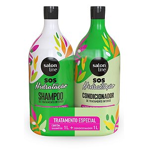 Kit Shampoo+ Condicionador SOS Azeite de Oliva 1L Salon Line