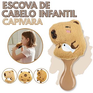 Escova Infantil Criança Desembaraça Cabelo Pelúcia Capivara