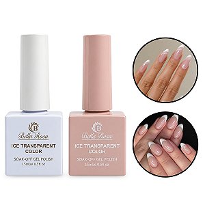 Kit Francesinha Realista Unhas Renda + Nude Translúcido 15ml