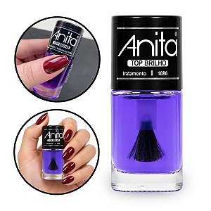 Top Brilho Esmalte Finalizador Base Fortalecedora Anita 10ml