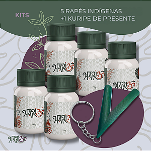 5 Rapés + 1 Kuripe de Presente
