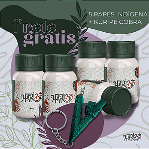 5 Rapés + Kuripe Cobra com Frete Grátis
