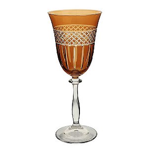 TACA VINHO TINTO ANGELA LAPIDADA CRISTAL ECOLOGIC 250ML 21CM