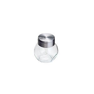 POTE DE VIDRO TRANSPARENTE C/TAMPA METAL 200ml