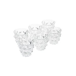 CJ 6 COPOS P/WHISKY DE CRISTAL FORTUNE 290ML