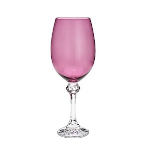 CJ 6 TAÇAS P/VINHO DE CRISTAL ECOLÓGICO ELISA AMETISTA 450ml