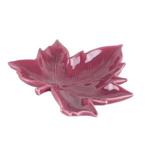 FOLHA DECORATIVA CERÂMICA VERMELHA 16x16x3cm