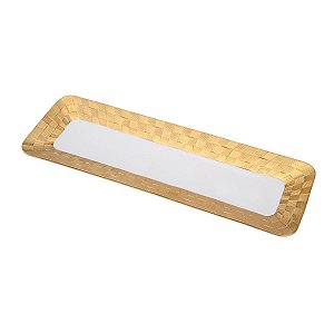 TRAVESSA DE PORCELANA VERA GOLD 35,5X12X2cm
