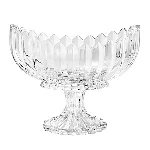 FRUTEIRA DE CRISTAL C/PÉ GENEVA 28X15X22CM