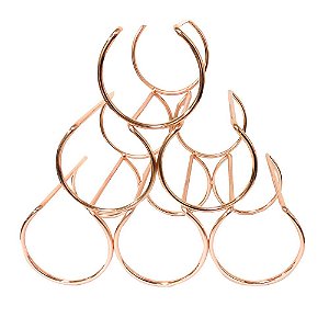 PORTA GUARRAFAS DE METAL COBRE PARA 6 GARRAFAS 31,5CM X 17,5