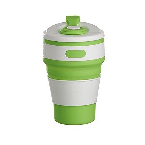 COPO SILICONE RETRATIL 350 ML VERDE CO8350