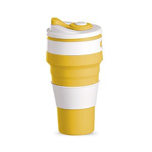 COPO SILICONE PORTÁTIL 500 ML AMARELO CO8500
