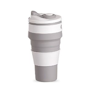 COPO SILICONE PORTÁTIL 500 ML CINZA CO8500