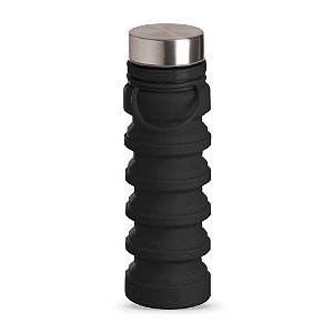 GARRAFA DE SILICONE RETRATIL 500ML CINZA GA5700