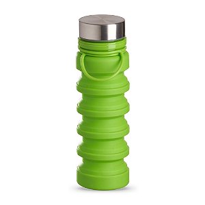 GARRAFA DE SILICONE RETRATIL 500ML VERDE GA5700