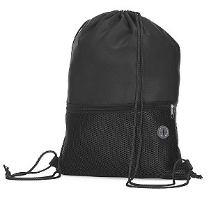 SACOLA MOCHILA BOLSO COM ZIPER - PRETA BP0002