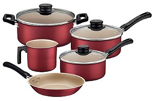 JOGO PANELAS ALUM 5PC CARIBE VER