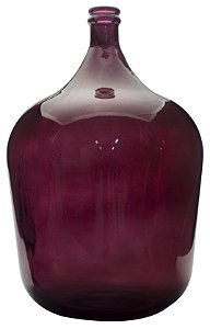 GARRAFA DECORATIVA DE VIDRO 56CM VERMELHO