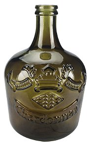 GARRAFA DE VIDRO CHARDONNAY 4L 30CM VERDE OLIVA