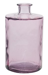GARRAFA DECORATIVA DE VIDRO 16CM ROSA