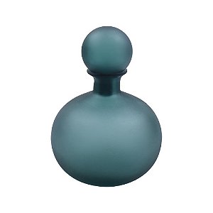 GARRAFA DECORATIVA DE VIDRO FOSCA AZUL