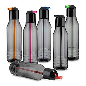 GARRAFA PLASTICA 600ML PRETO GA4400