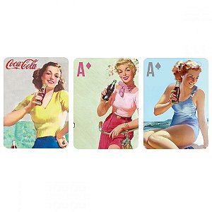 BARALHO COCA COLA PLASTICO PIN UP BROWN LADY COLORIDO