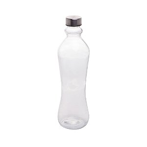 GARRAFA DE VIDRO SODO-CÁLCICO C/TAMPA PLÁSTICA SLIM 1l