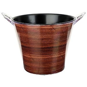 CHAMPANHEIRA MADEIRA ACRILICO 2 ABRIDORES GARRAFA 5L PRETA