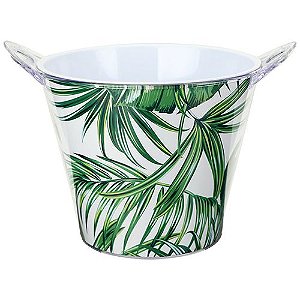 CHAMPANHEIRA FOLHAGEM ACRILICO 2 ABRIDORES GARRAFA 5L BRANCO