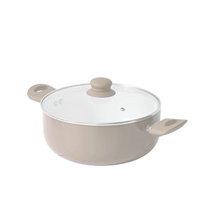 CAÇAROLA ALUMÍNIO E CERÂMICA CABO SILICONE E TAMPA 33x20cm