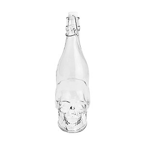 GARRAFA DE VIDRO CAVEIRA ROCK STYLE 1l