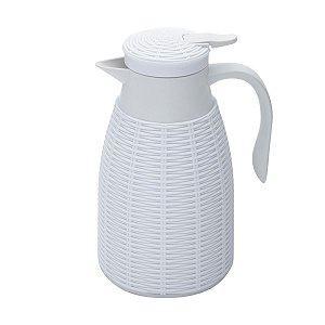 GARRAFA TÉRMICA C/RATTAN DE PLÁSTICO BRANCA TRESS 1l