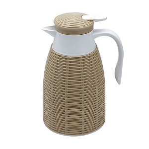 GARRAFA TÉRMICA C/RATTAN DE PLÁSTICO MARROM TRESS 1l