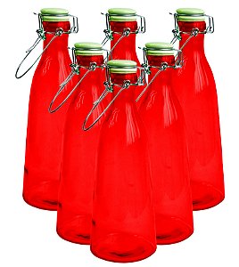 CJ. DE GARRAFAS DE VIDRO - 6 PCS