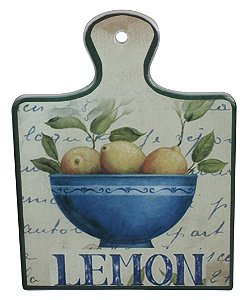 DESCANSO PARA PANELAS EM CERÂMICA VINTAGE LEMON 15.5X20.5CM
