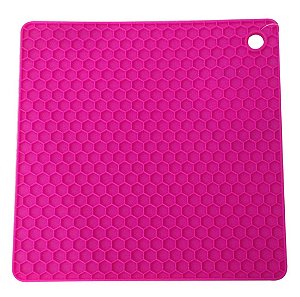 DESCANSO PARA PANELAS EM SILICONE 17.3X17.3CM CORES SORTIDAS