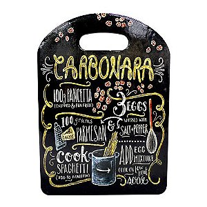 DESCANSO PANELA DECORATIVO CARBONARA CERAMICA 25X20X20 PRETO