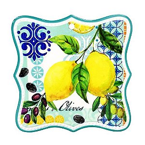 DESCANSO DE PANELA DECORATIVO LIMAO EM CERAMICA L20XP20CM