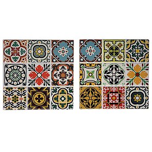 CJ. DE PORTA PANELA DE CERAMICA ESTAMPADOS - 2PS