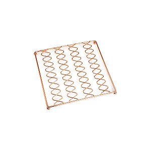 DESCANSO P/PANELA DE FERRO CROMADO ROSÉ 20x20x1cm