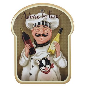 DESCANSO PANELA DECORATIVO CUCINA WINE EM CERAMICA D15XA19CM