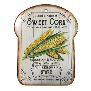 DESCANSO PANELA DECORATIVO CORN EM CERAMICA 20X25CM COR BEGE