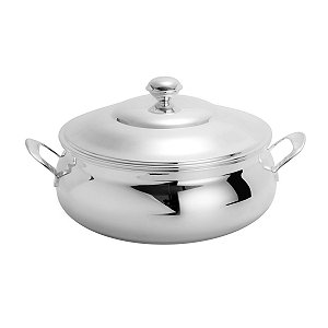 PANELA DE PRATA C/TAMPA P/RECHAUD 5L